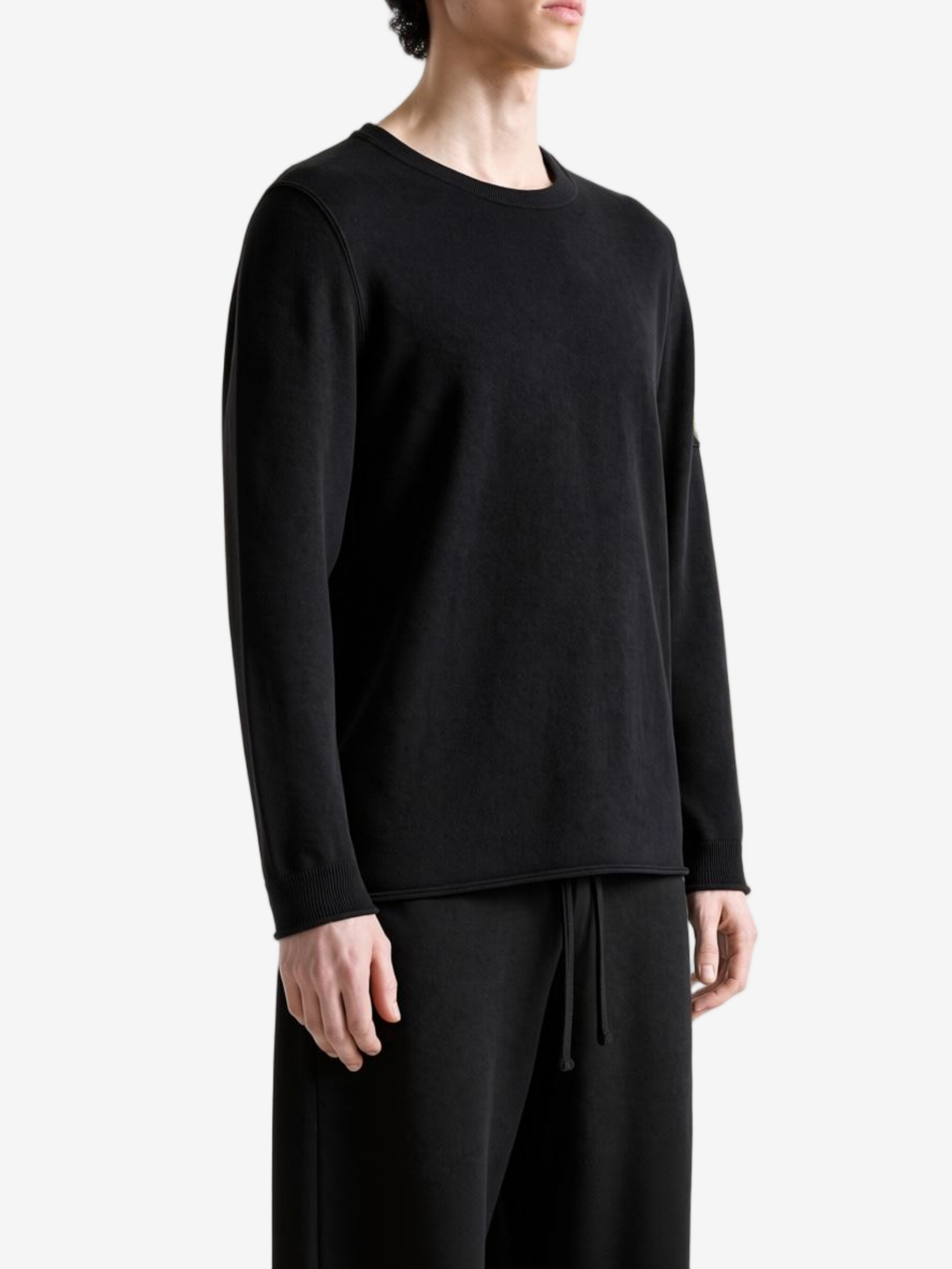 Black hoodie, full body view