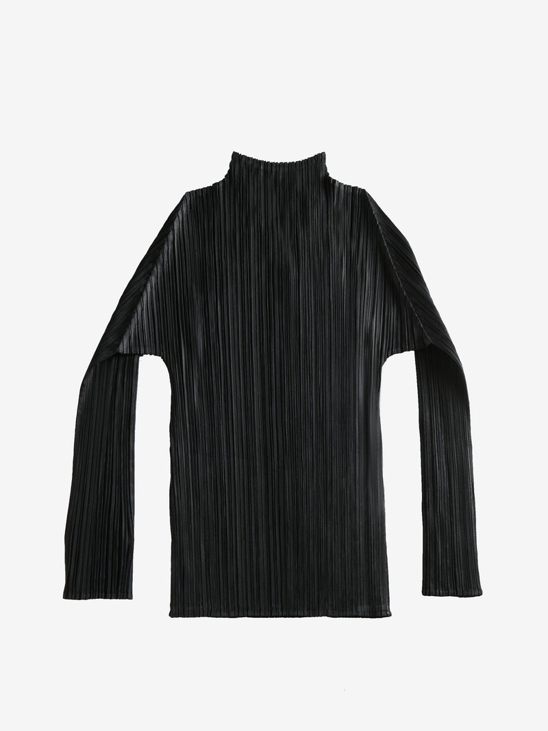 PLEATS PLEASE ISSEY MIYAKE - Women Basics Long Sleeved High Neck Shirt