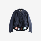Navy jacket, front view