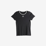 Black t-shirt,front view