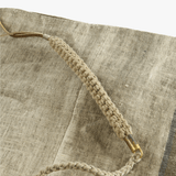 Close up of Tan bag, showing detail