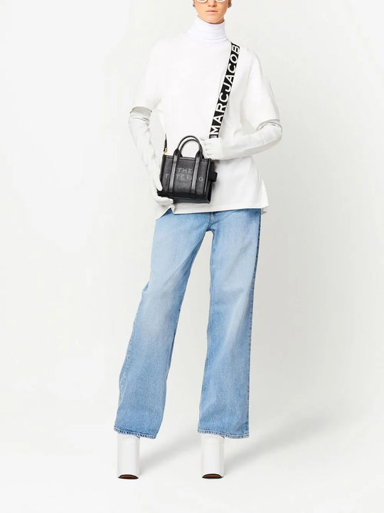 Black accessories, full body view