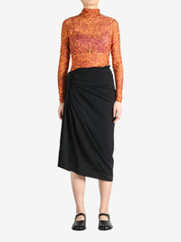 DRIES VAN NOTEN - Women Mesh Print Turtleneck Top