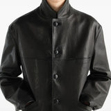 LEMAIRE - Men Leather Single Breasted Jacket