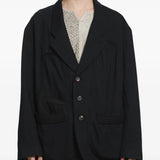 Black blazer, front view