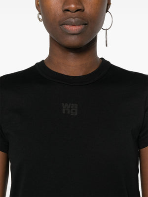 T BY ALEXANDER WANG - Women Essential JSY Shrunk W/Puff Logo & Bound Neck Tee