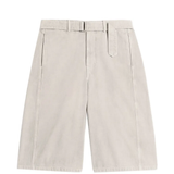 Beige wide-leg pant,front view