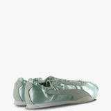 Green shoes, side view