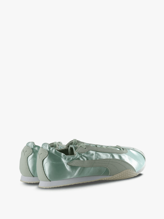 Green shoes, side view