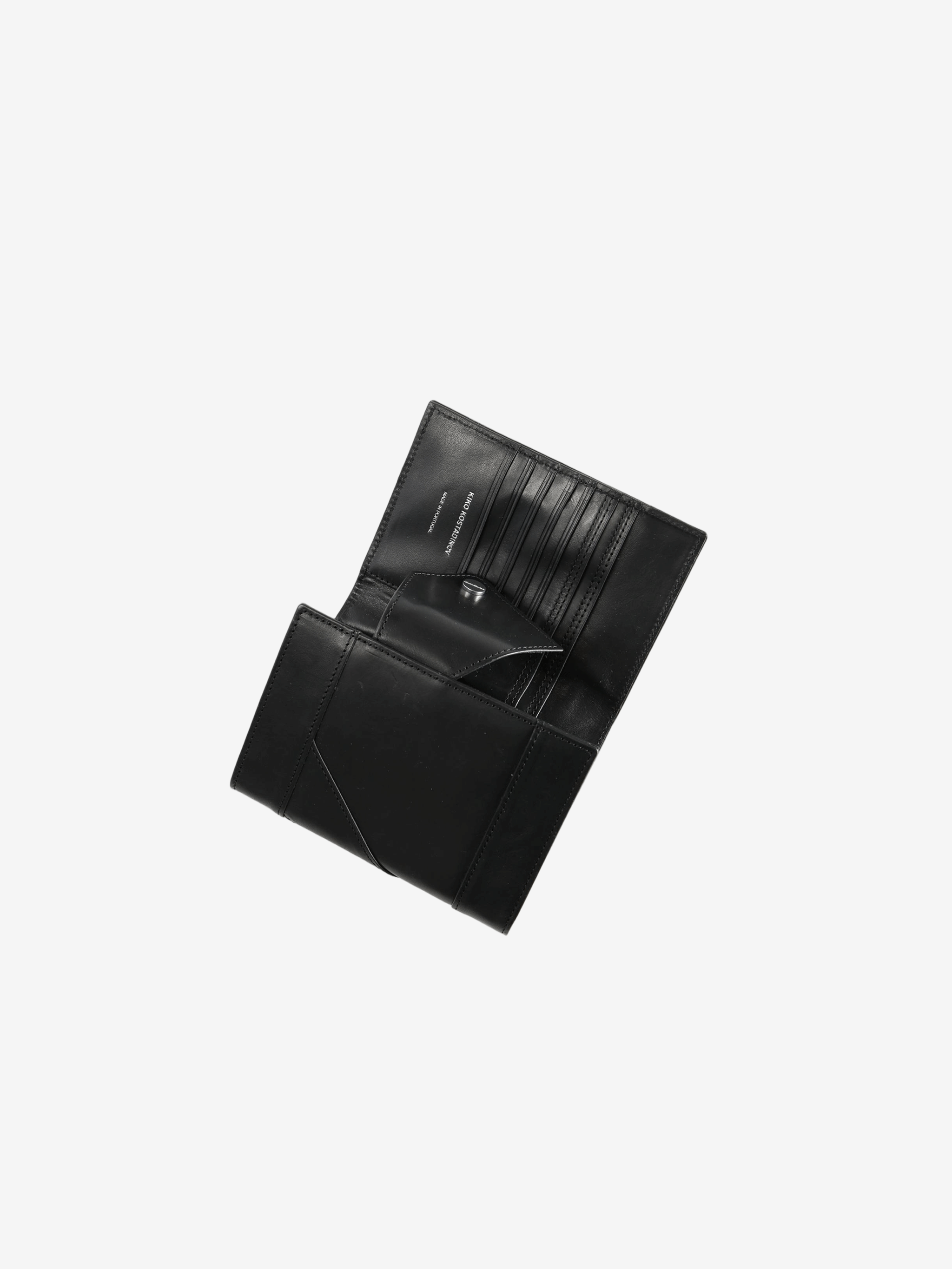 Black wallet, top view