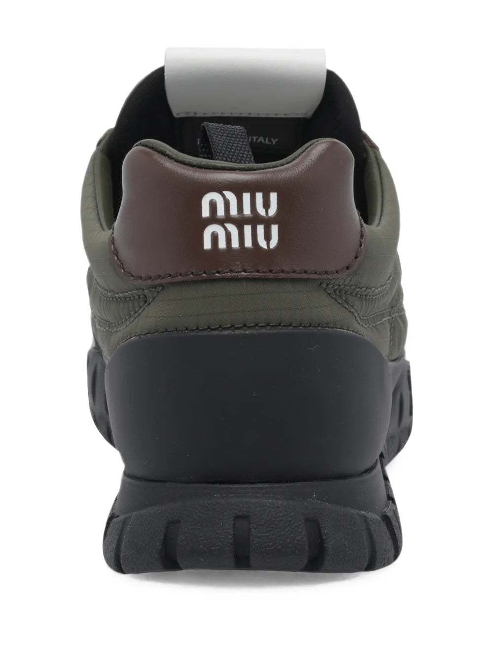 Green shoes, back view