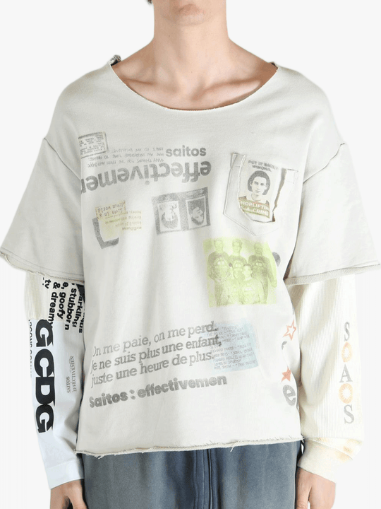 White shirt worn by a person, showing the shirt's fit