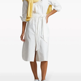 White shirtdress, full body view