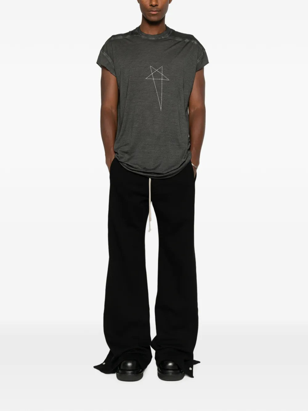 Black pants, full body view