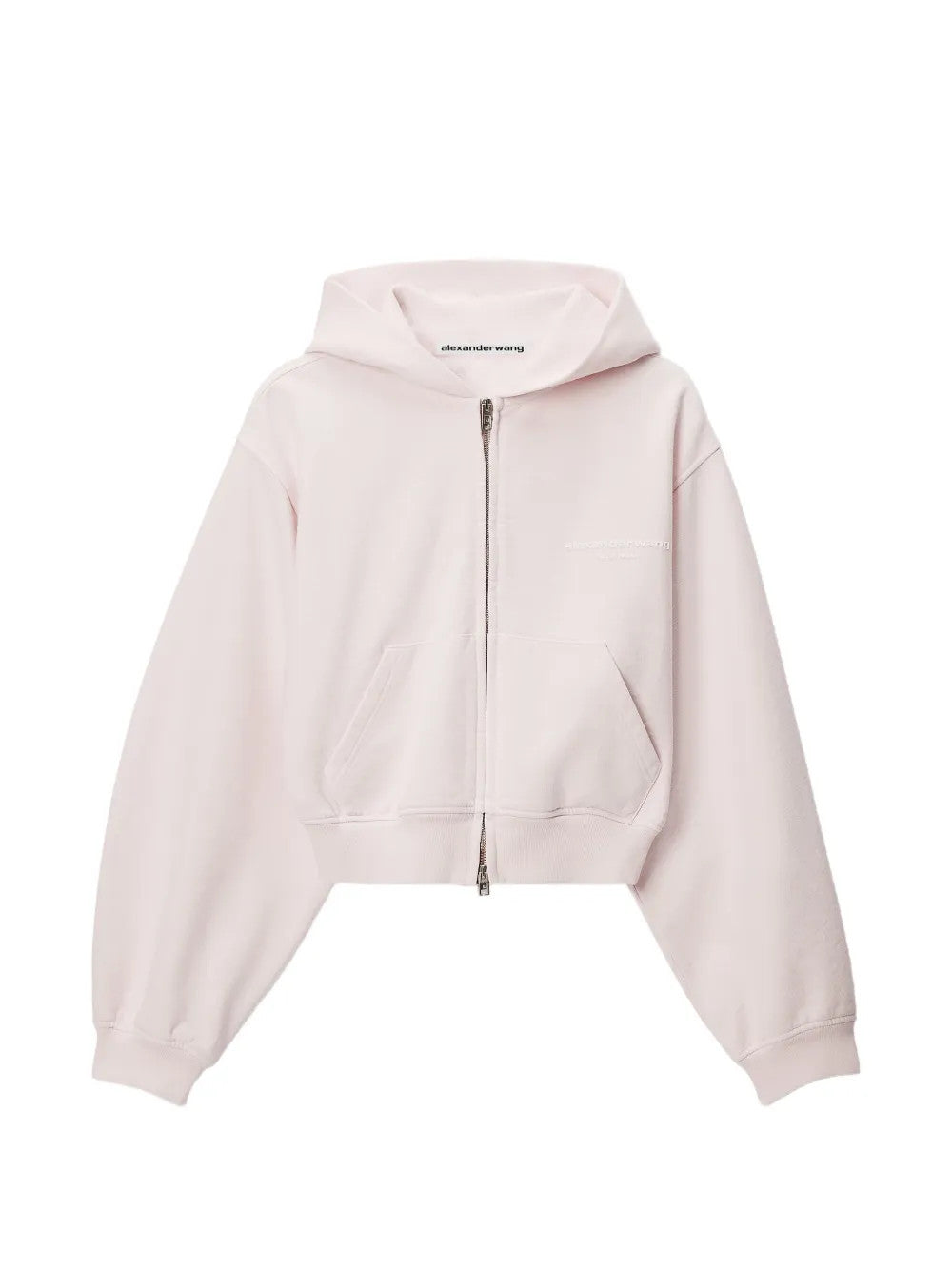 Pink hoodie, front view