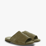 Green sandals, front view