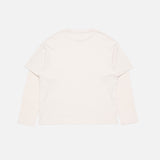 Tan t-shirt, back view