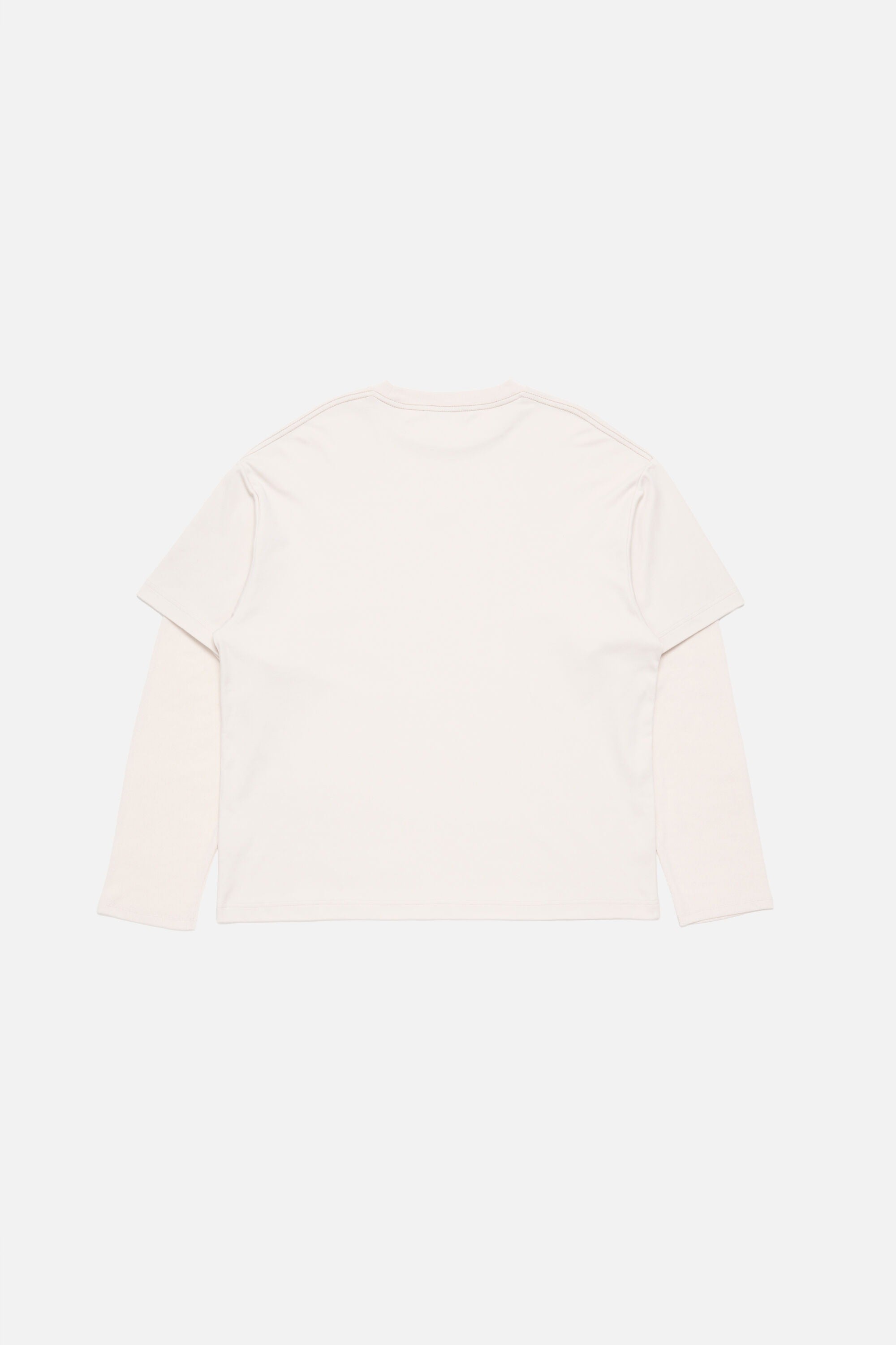 Tan t-shirt, back view