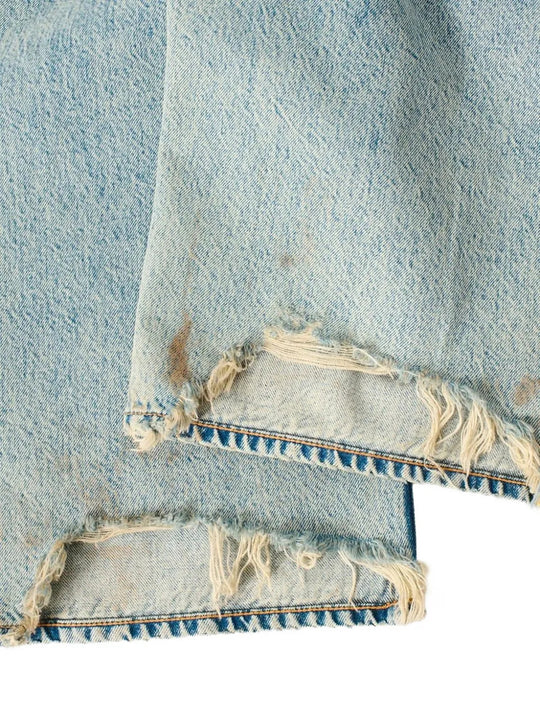 Blue jeans, front view