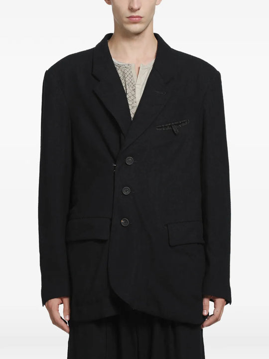 Black blazer, front view