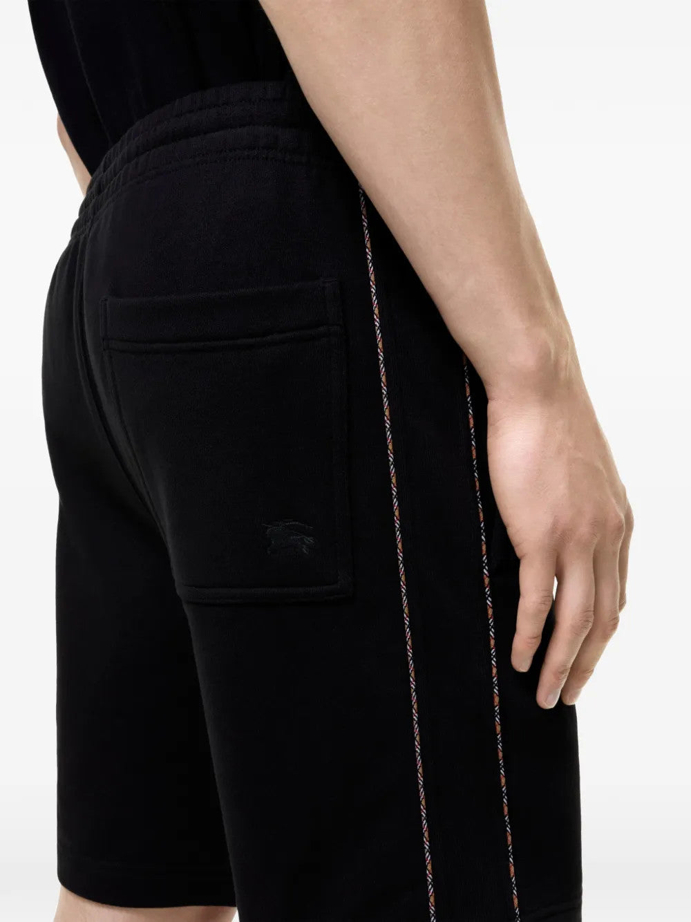 Black shorts worn by a person, showing the shorts fit