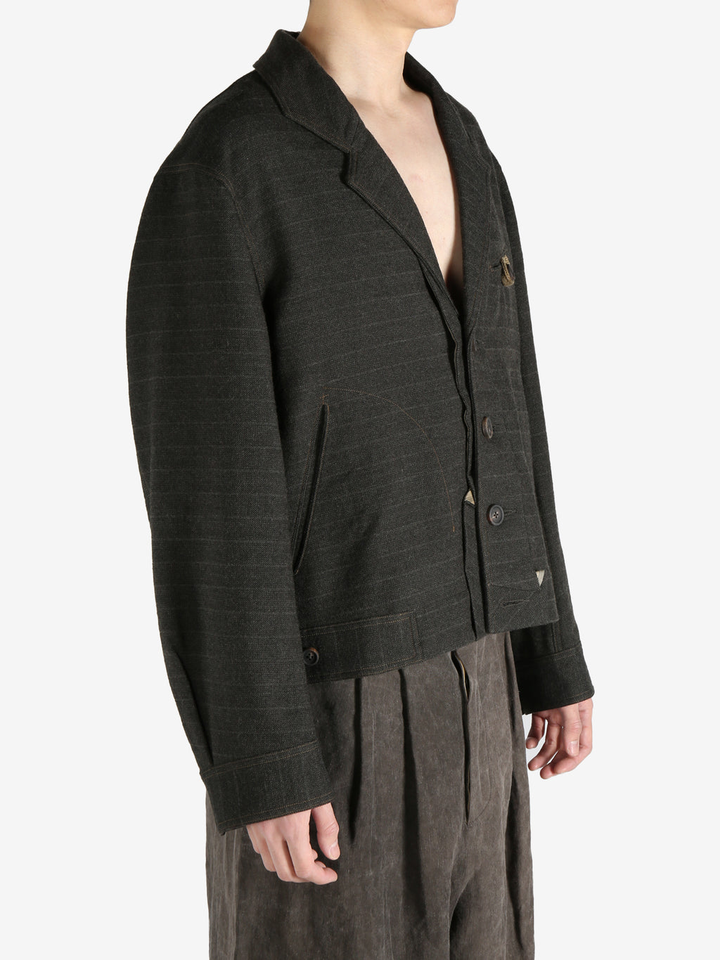 ZIGGY CHEN - Men Cropped Workers Jacket