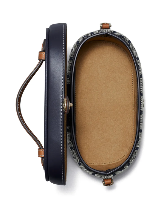 navy bag, inside view