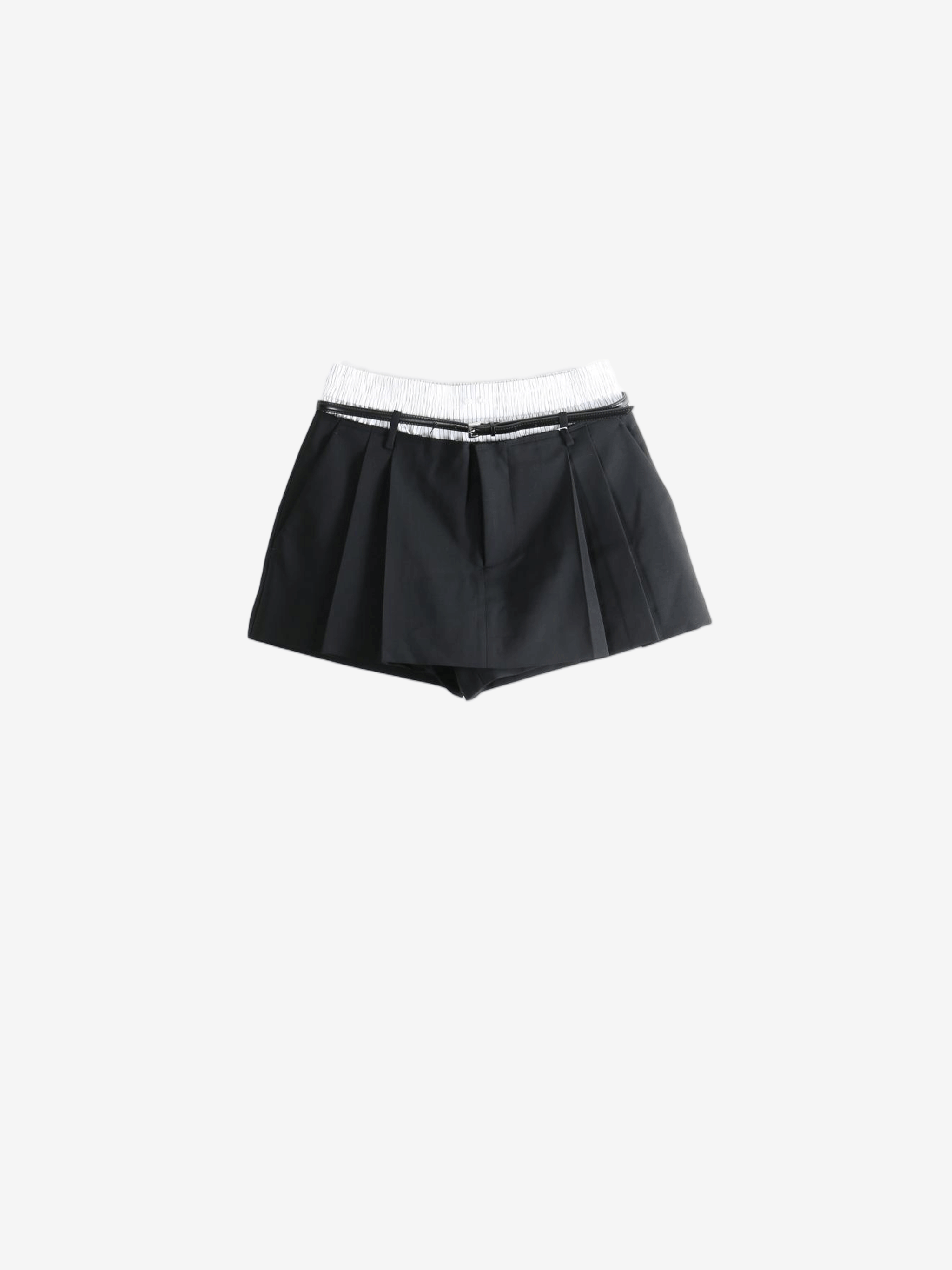 Black shorts, front view