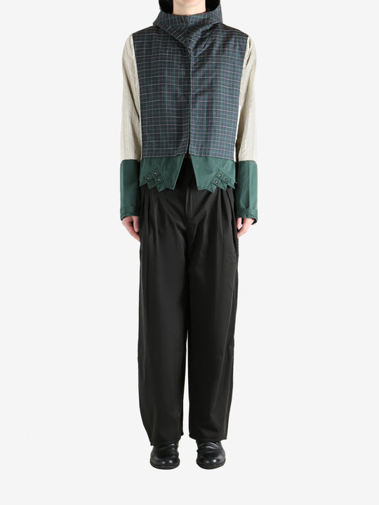 Green jacket, full body view