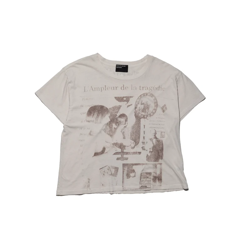 White t-shirt, front view