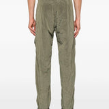 Green pants, full body view