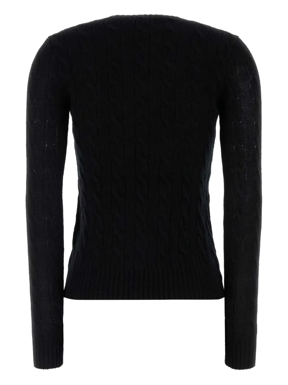 Black knitwear, back view