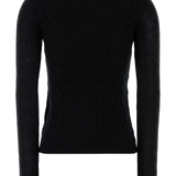 Black knitwear, back view