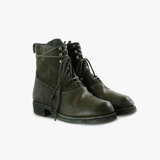 Green boots, front view