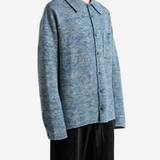 Blue shirt, full body view