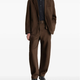 Brown pants, full body view