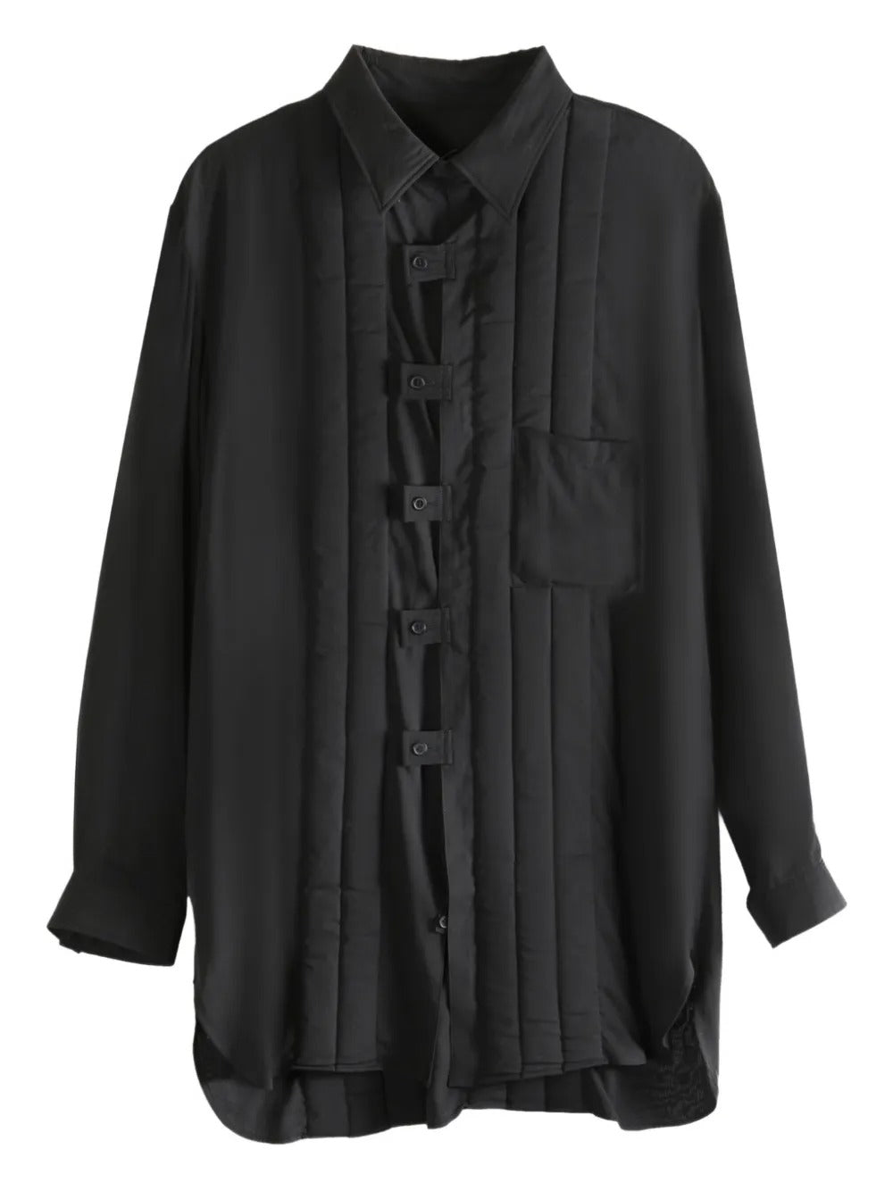 Black coat, front view