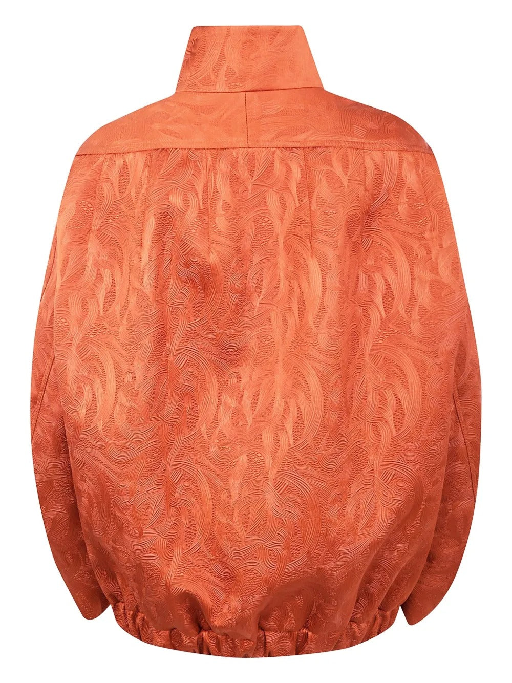 Orange jacket, back view