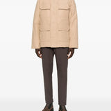 Tan coat, full body view