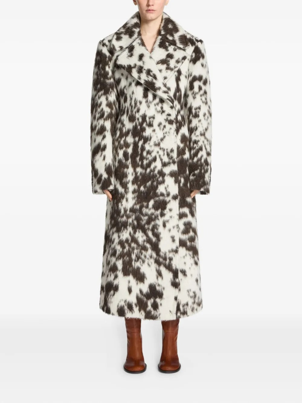 Brown coat, full body view