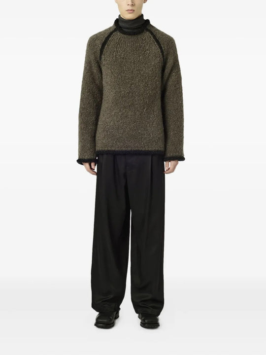 Brown sweater, full body view