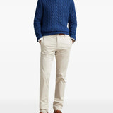 Blue sweats, full body view