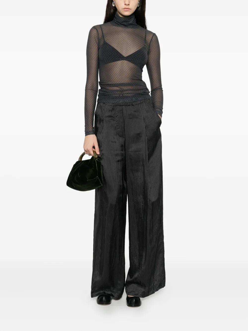 Black top, full body view