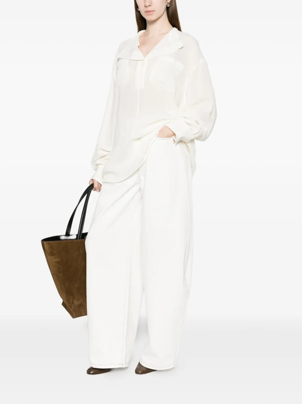 White shirt, full body view
