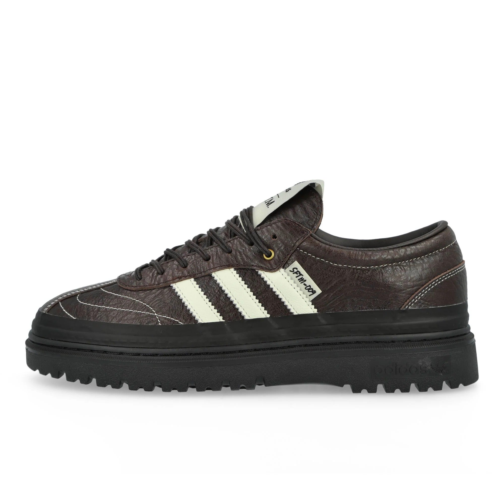 Brown shoes, side view