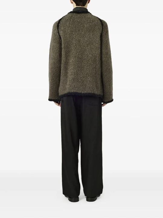 Brown sweater, full body view