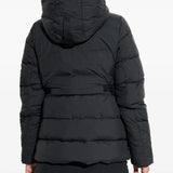 Black jacket worn by a person, showing the jacket's fit