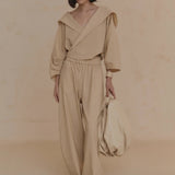 Tan pants,full body view