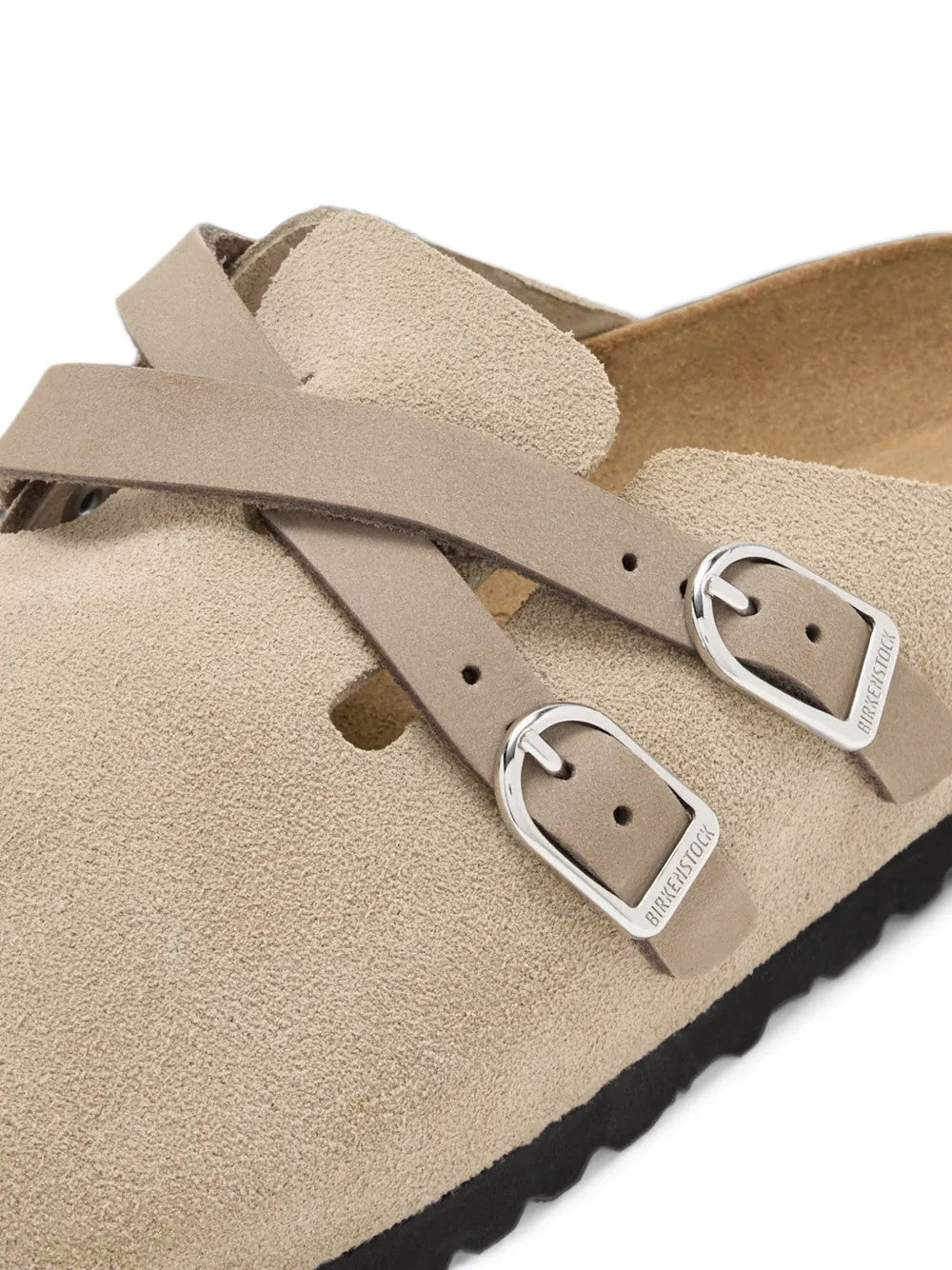 Tan sandals, front view