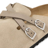 Tan sandals, front view